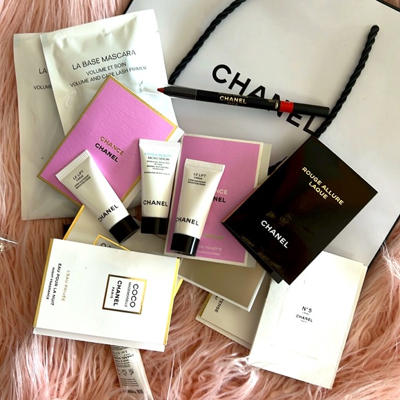 FULL SIZE LIP PENCIL + Mascara Base & Perfume Samples CHANEL 100% authentic - Picture 1 of 10